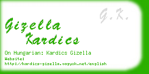 gizella kardics business card